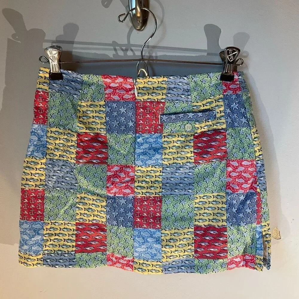 Girl’s Vineyard Vines Patchwork Skort, 8
